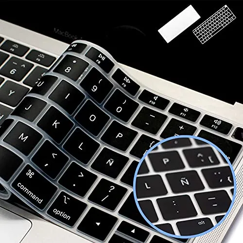 PROTECTOR DE TECLADO PARA PORTÁTIL MACBOOK 13" NEGRO